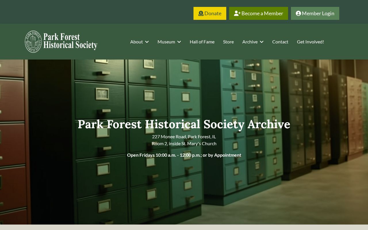 Park Forest city directory historical society archive