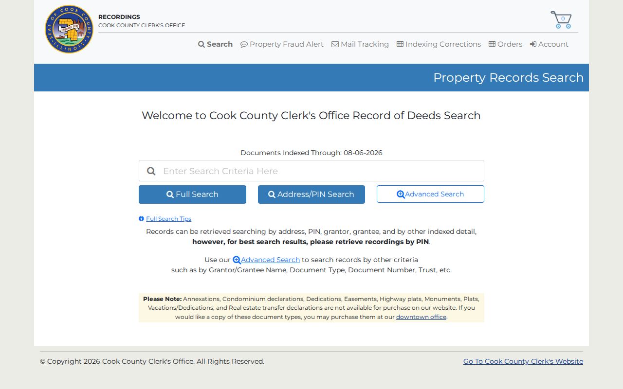 Park Forest residents directory recorded-document search