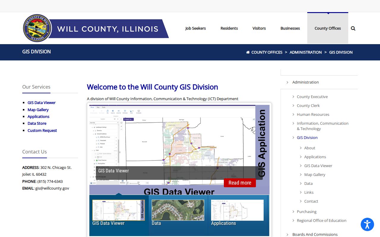 Park Forest neighbors Will County GIS map resources