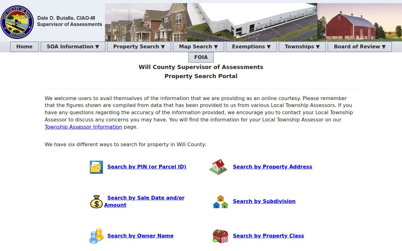Park Forest street directory Will County property search